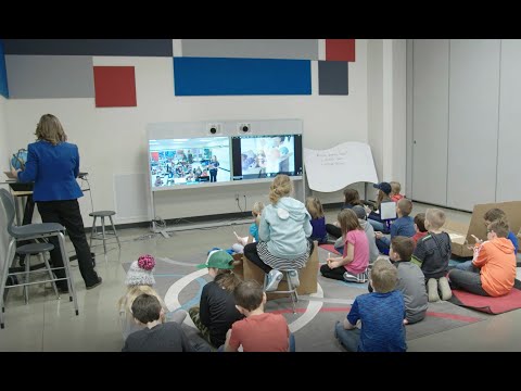 Video about the Parkland School Division implementing new collaborative technology in classrooms