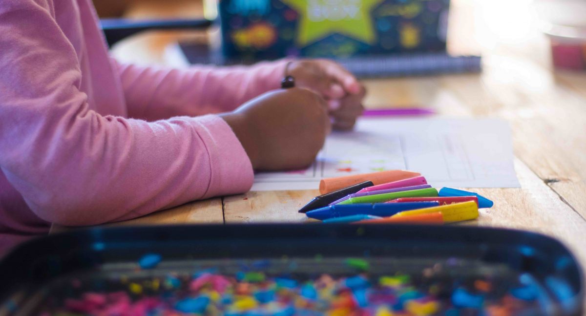 Child with some crayons