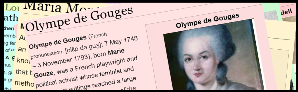 Banner of #wikiwomeninred