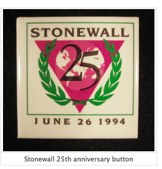 Stonewall 25th anniversary button