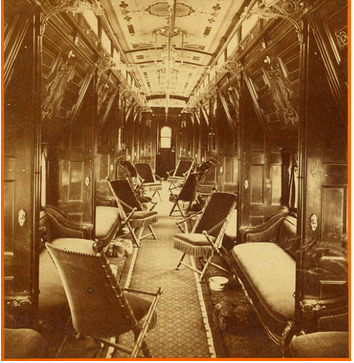 Interior of Pullman Palace Sleeping Car