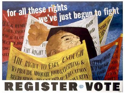 Congress of Industrial Organizations poster by Ben Shahn 1946