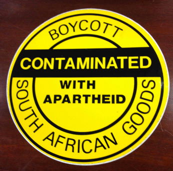 South African Goods Boycott Sign 1986