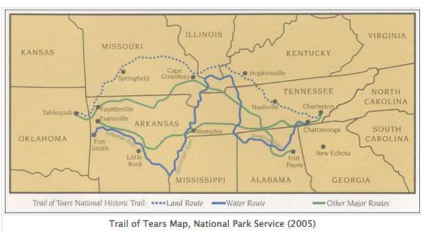 Trail of Tears Map