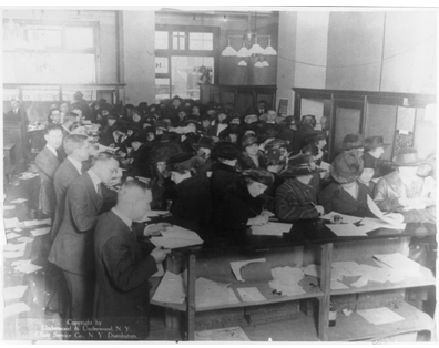 People Filling Tax Forms 1920