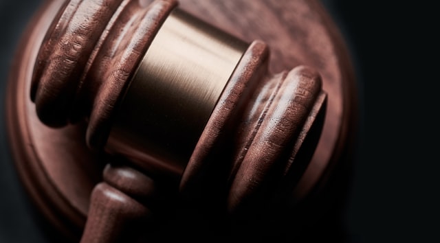 A close up view of a gavel