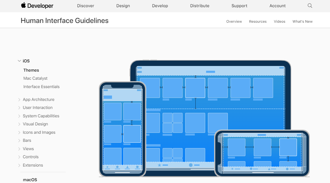 preview of the apple human interface design website