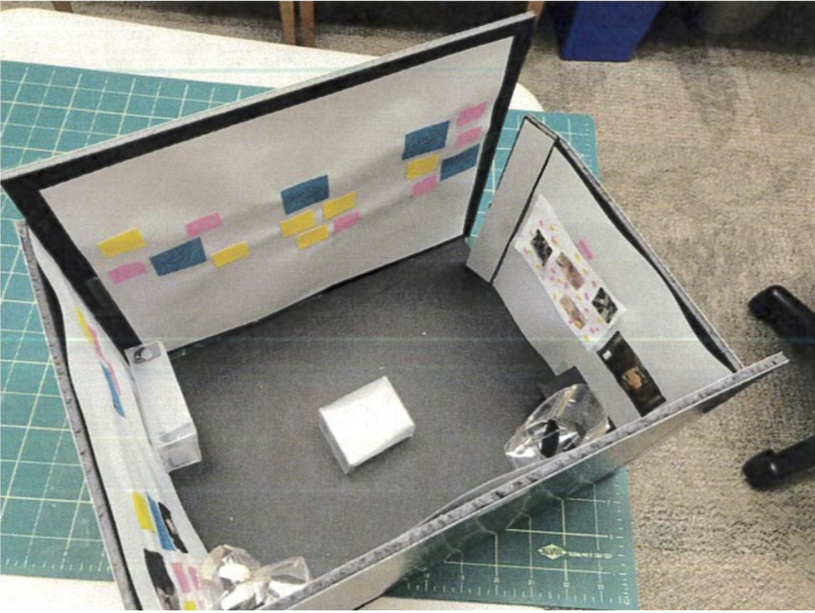 Image of a product build of a mock museum layout.