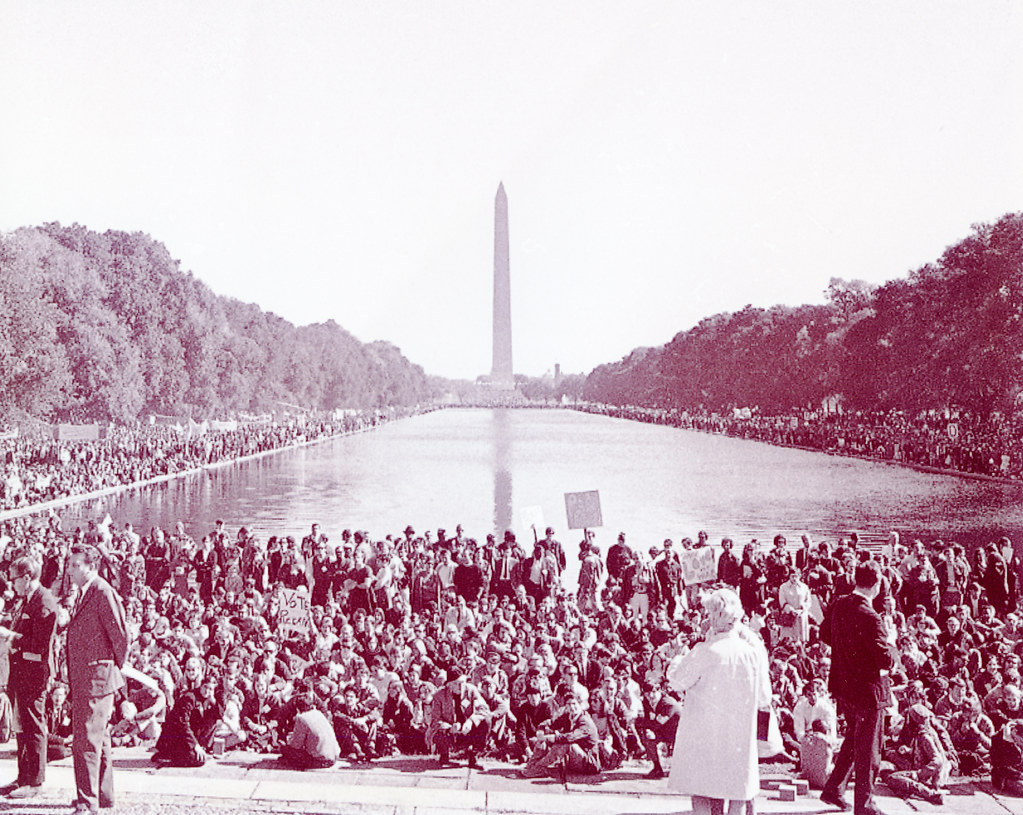 Large anti-war protest in Washington, D.C. - 1967