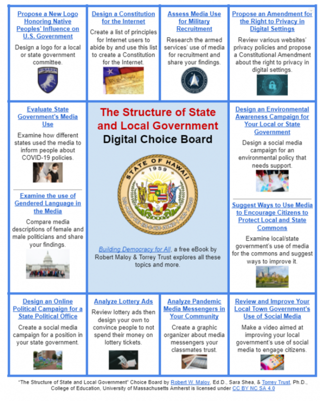 The Structure of State and Local Government Media Literacy Choice Board