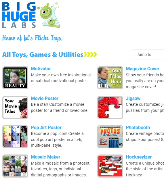 BigHugeLabs screenshot