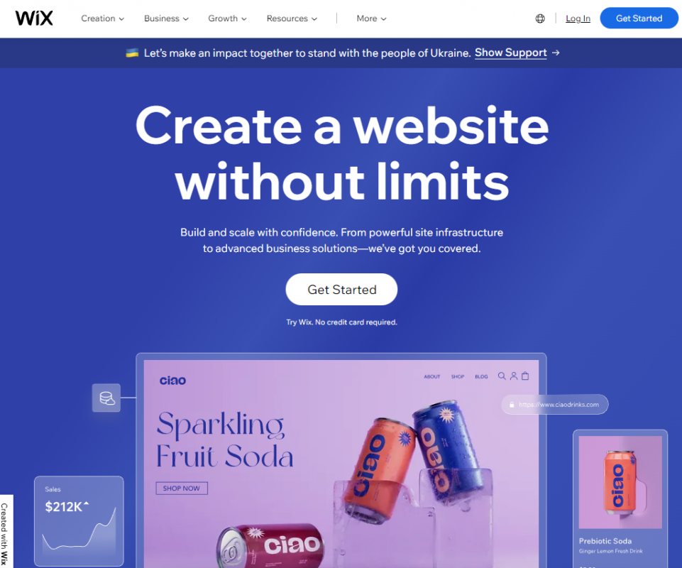 Wix homepage: Create a website without limits Build and scale with confidence. From powerful site infrastructure to advanced business solutions—we’ve got you covered.