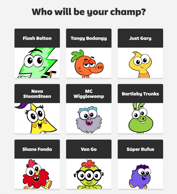 Screenshot of GoNoodle champs