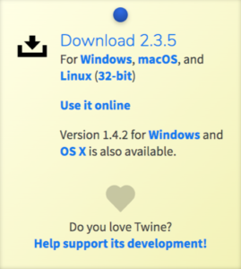 Screenshot of Download file and version