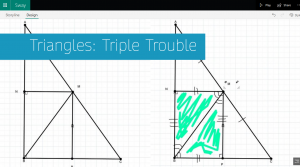 The first card in a Sway called Triangles: Triple Trouble 