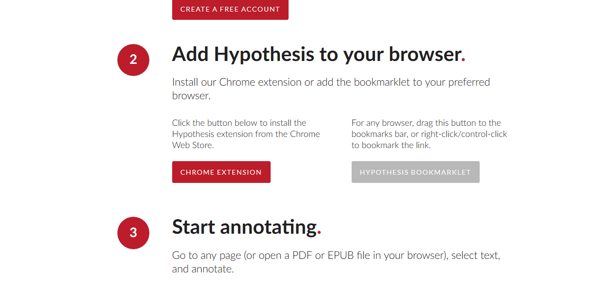 User clicks Chrome Extension to add Hypothesis to the browser