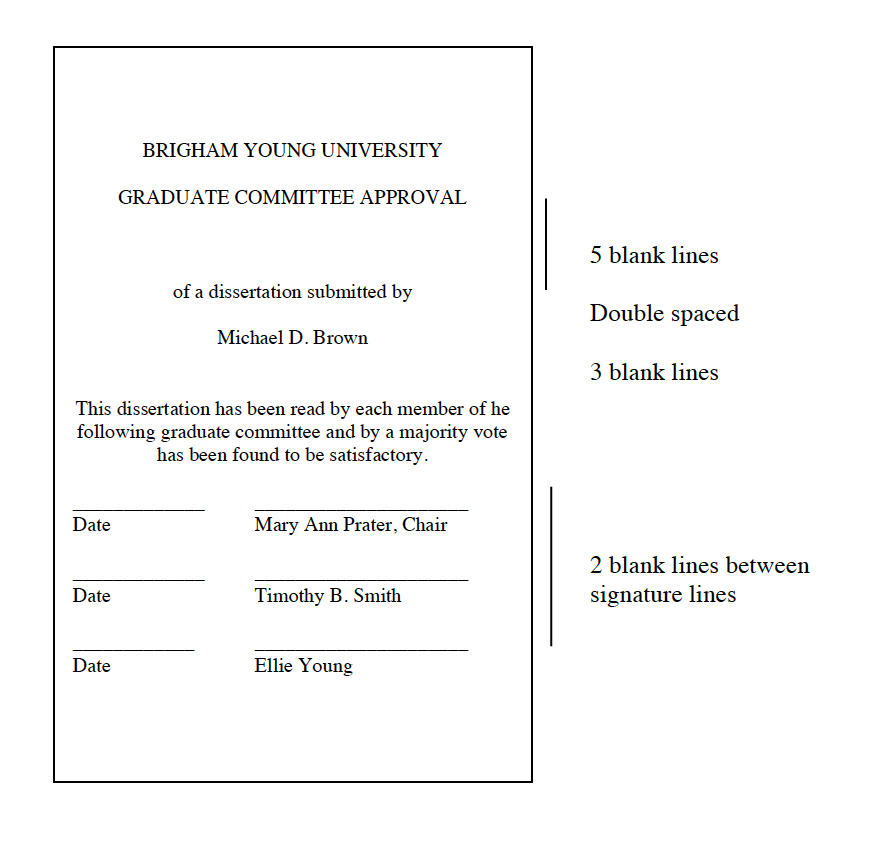 graduate committee approval page