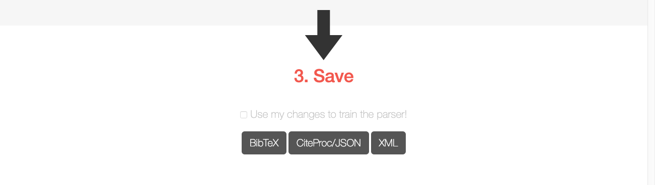 Save the results as a BibTex file