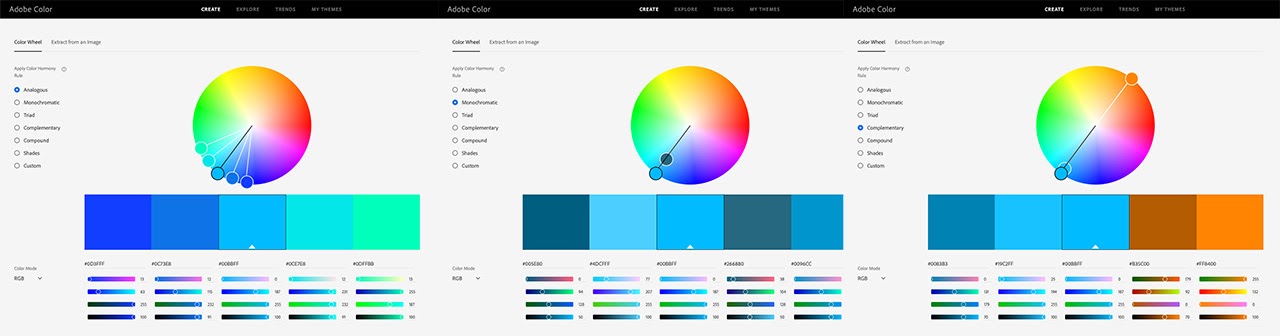 Color scheme types