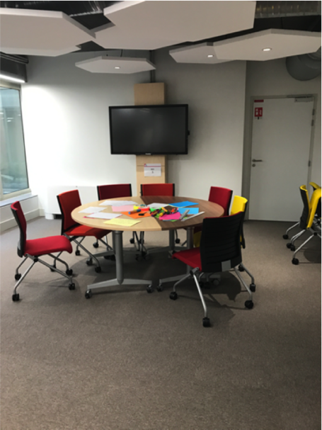 Learning lab with table and chairs