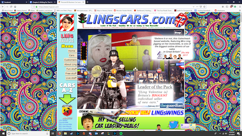 Lings Cars website homepage screenshot