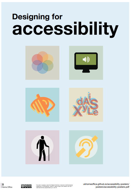 Screenshot of "designing for accessibility" poster