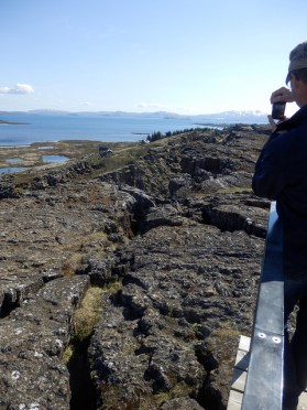 The actual gap between European/ N American tectonic plates or a photo opportunity