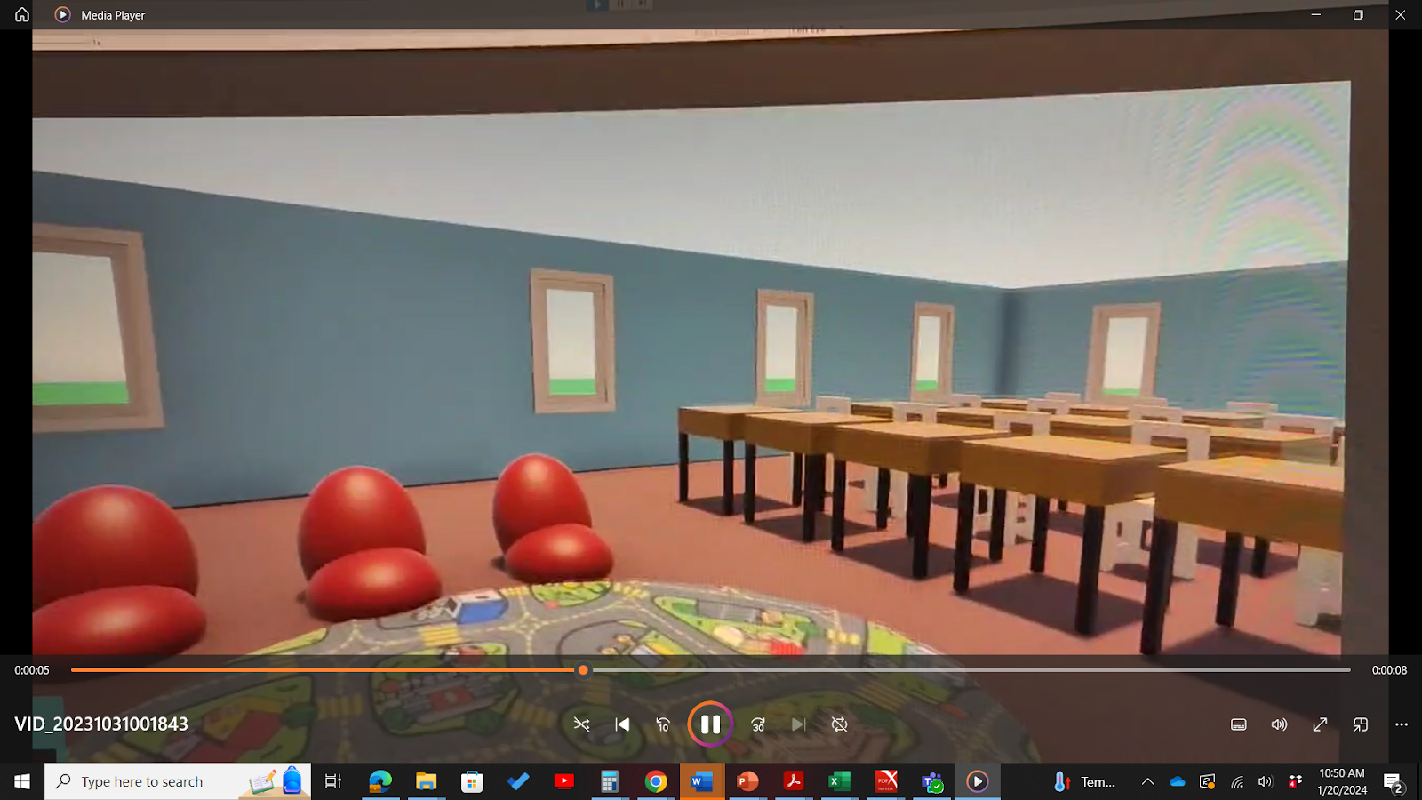 A computer screen shot of a room
Description automatically generated